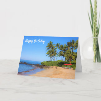 Maui Beach Umbrellas Card