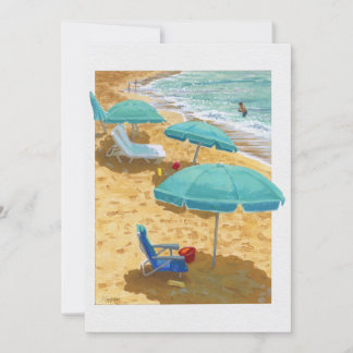 Maui Beach Umbrellas - Kapalua Bay Holiday Card