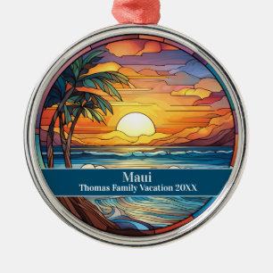 Maui Beach Vacation Metal Tree Decoration
