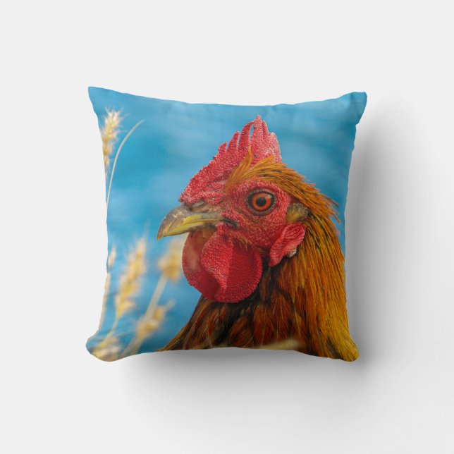Maui Chicken Throw Pillow (Front)