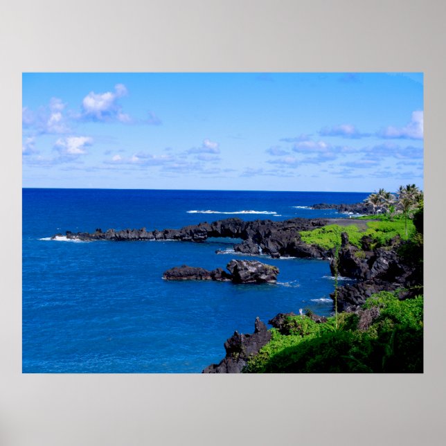 Maui Coastline - Hawaii Ocean Poster (Front)