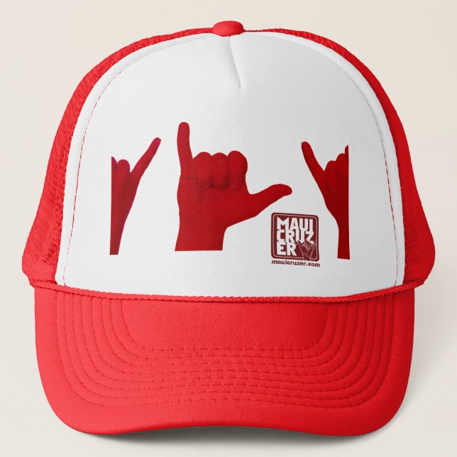 Maui Cruzer Shaka Trucker Hat (Front)