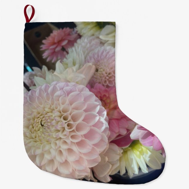 Maui Dahlia Dreams Winter Wonderland Stokcing Large Christmas Stocking (Front)