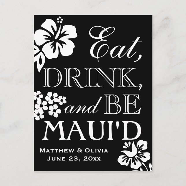 Maui Destination Beach Wedding Save the Date Announcement Postcard (Front)