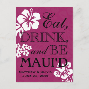 Maui Destination Wedding Save the Date Postcard