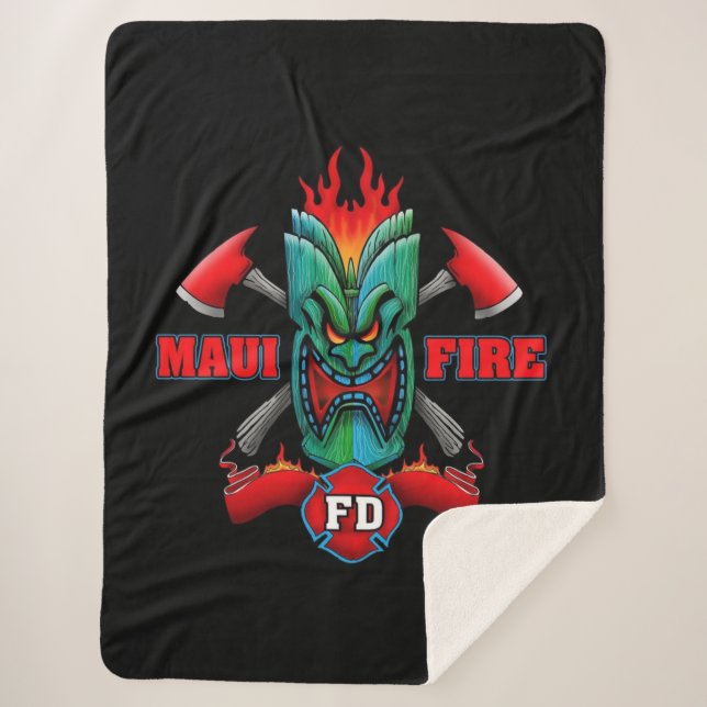 Maui Fire Department Sherpa Blanket (Front)
