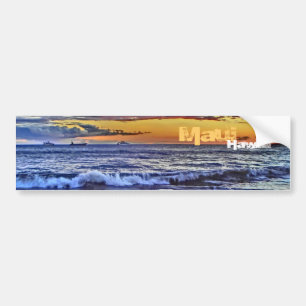 Maui Hawaii beach bumpersticker Bumper Sticker