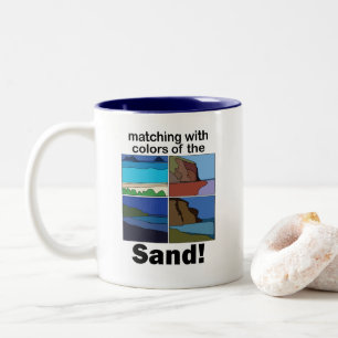 Maui Hawaii Beach Matching With Sand Colours Party Two-Tone Coffee Mug