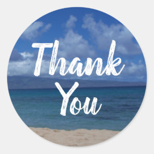 Maui Hawaii Beach Ocean View Classic Round Sticker