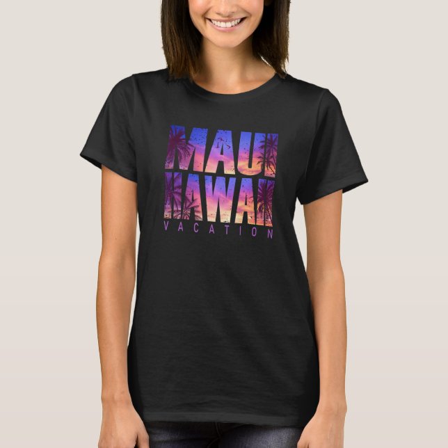 Maui Hawaii Beach Summer Vacation Matching Family  T-Shirt (Front)