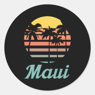 Maui Hawaii Classic Round Sticker