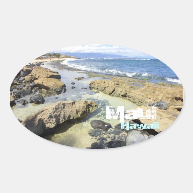 Maui Hawaii coastline stickers (Front)