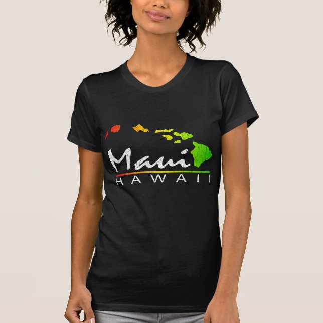 MAUI Hawaii (Distressed Design) T-Shirt (Front)