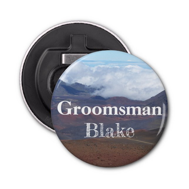 Maui Hawaii Haleaka Volcano Groomsman Bottle Opene Bottle Opener (Front)