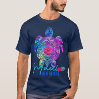 Maui Hawaii Hawaiian Tie Dye Sea Turtle Vacation S