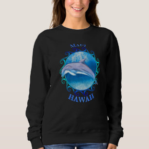Maui Hawaii Hi Vacation Souvenir Dolphin Sweatshirt