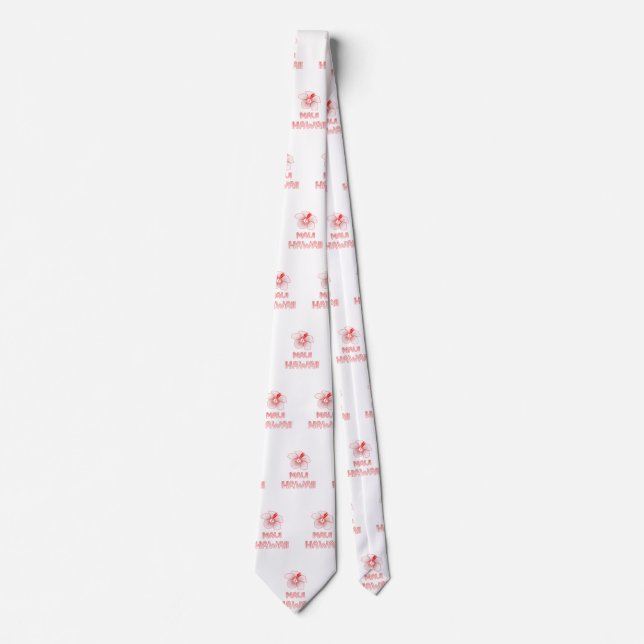 Maui Hawaii Hibiscus Flower Tie (Front)