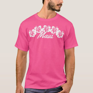 Maui Hawaii Hibiscus Flowers Hawaiian Islands Surf T-Shirt