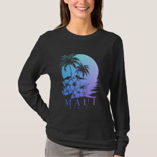 Maui Hawaii Hibiscus Hawaiian Flowers Souvenir Sur T-Shirt
