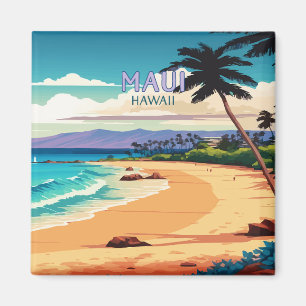 Maui Hawaii Kaanapali Beach Vintage Retro Magnet