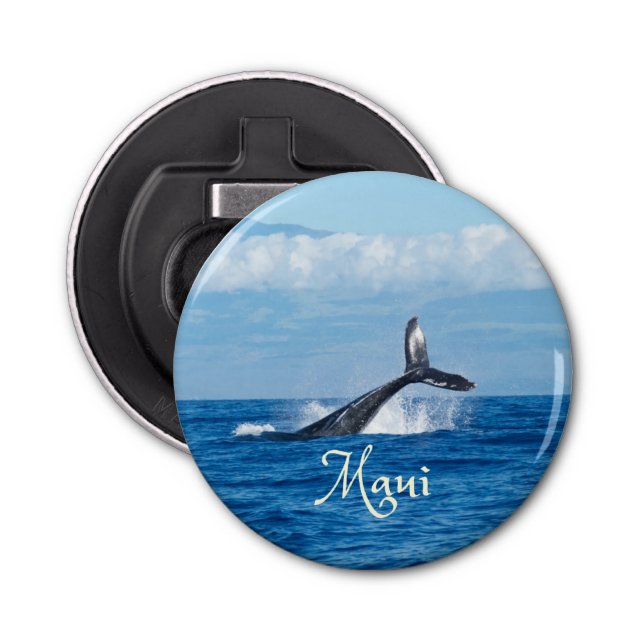 Maui Hawaii Ocean Whale Tail Bottle Opener (Front)