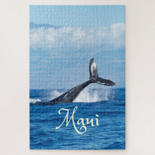 Maui Hawaii Ocean Whale Tail Jigsaw Puzzle