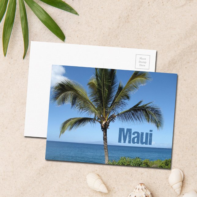 Maui Hawaii Palm Tree Scenic Postcard (Creator Uploaded)