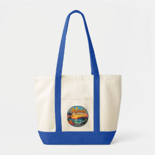 Maui Hawaii Retro Travel Logo Tote Bag