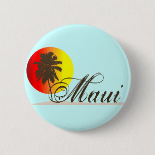 Maui Hawaii Souvenir 6 Cm Round Badge