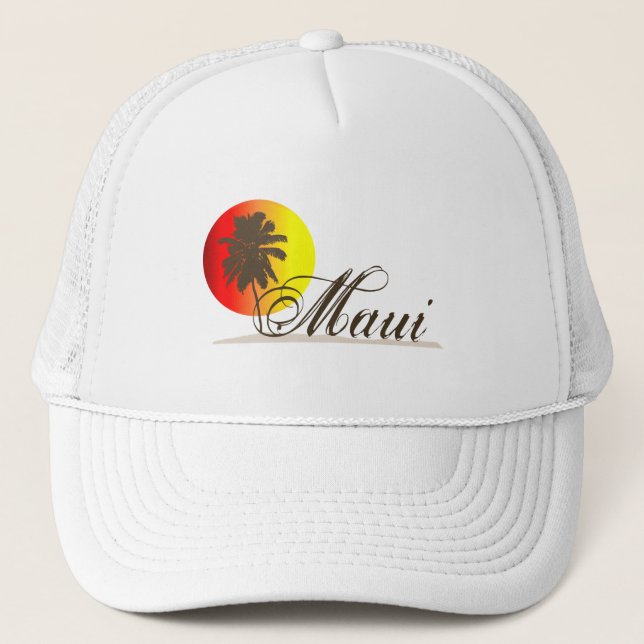 Maui Hawaii Souvenir Trucker Hat (Front)
