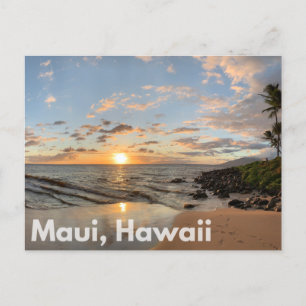 Maui Hawaii Sunset Postcard