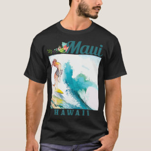 Maui Hawaii Surfing Hawaiian Surf Vintage Surfer T-Shirt