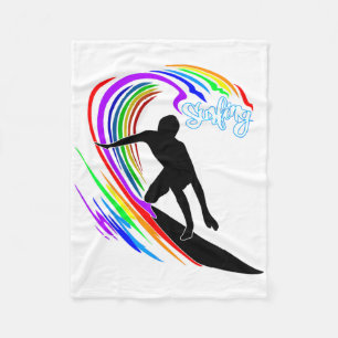 Maui Hawaii Surfing - Maui Beach Hawaii Vintage Su Fleece Blanket