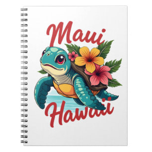 Maui Hawaii T Shirt Girl Women Kids Sea Turtle Haw Notebook