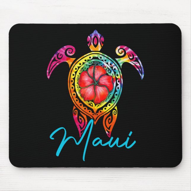 Maui Hawaii Tie Dye Sea Turtle  Mouse Mat (Front)