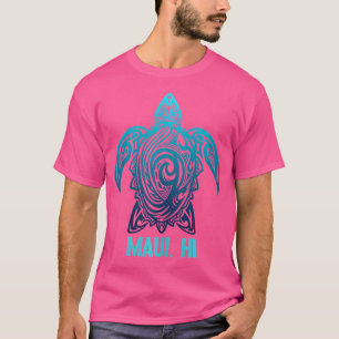 Maui Hawaii Tribal Sea Turtle Hawaiian Surfer Scub T-Shirt