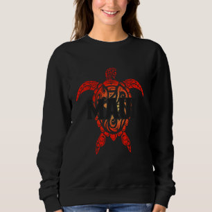 Maui Hawaii Tribal Sea Turtle Surfer Scuba Diving  Sweatshirt