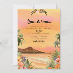 Maui Hawaii Tropical Destination Wedding Invitation