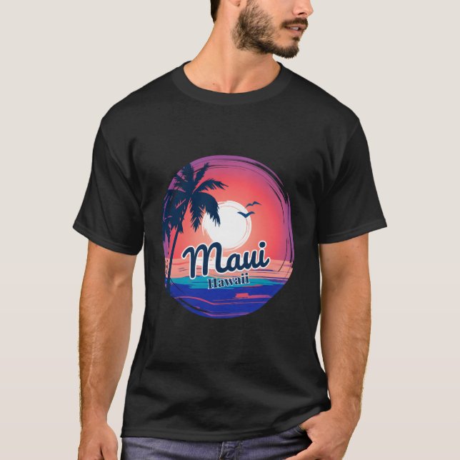 Maui Hawaii Tropical Paradise Hawaiian Vacation Ma T-Shirt (Front)