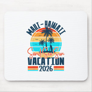 Maui Hawaii Vacation 2026 Souvenir Matching Family Mouse Mat