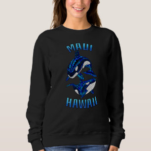Maui Hawaii Vacation Tribal Orca Sweatshirt