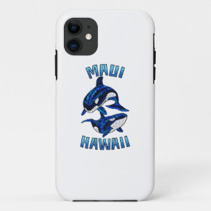 Maui Hawaii Vacation Tribal Orcas iPhone 11 Case