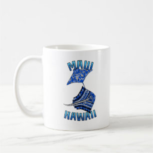 Maui Hawaii Vacation Tribal Stingray Coffee Mug