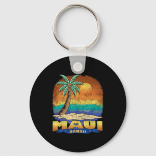 Maui Hawaii Vintage Distressed Souvenir  Key Ring