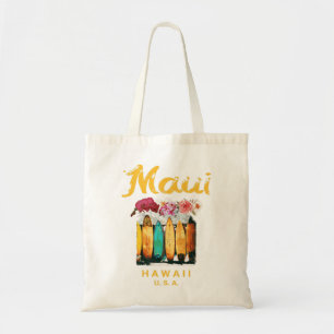Maui Hawaii Vintage Hawaiian Surfing Retro Premium Tote Bag