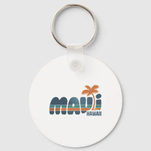 Maui Hawaii Vintage Surf Beach Surfing 70's Retro Key Ring