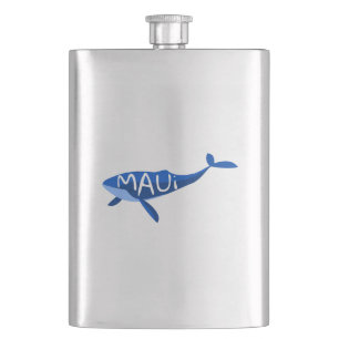 Maui Hawaii Whale Hip Flask