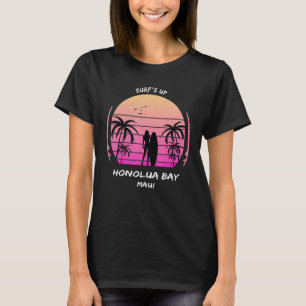 Maui Honolua Bay Surf is up Palms Aloha Surfing Ha T-Shirt