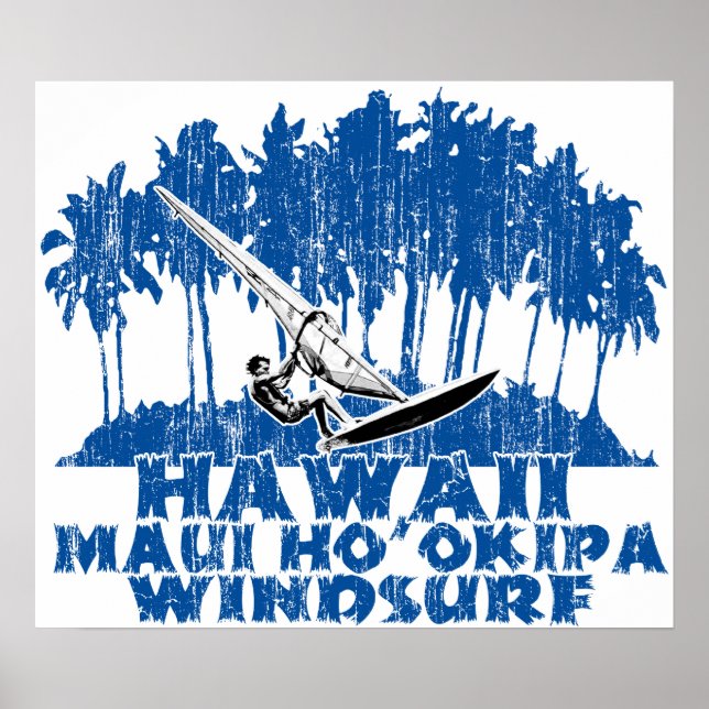 Maui Ho'okipa windsurfing Poster (Front)