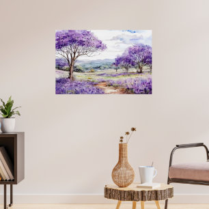 Maui Jacaranda Trees Poster